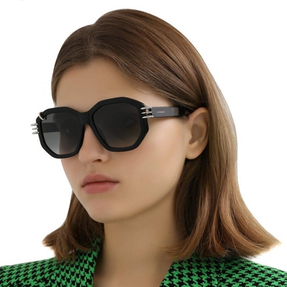 Givenchy Black Sunglasses with Silver Details